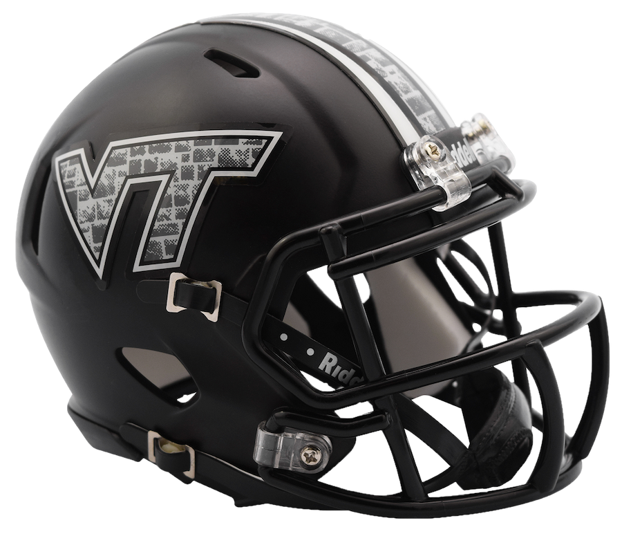 Virginia Tech Hokies NCAA Mini SPEED Helmet by Riddell - MATTE BLACK