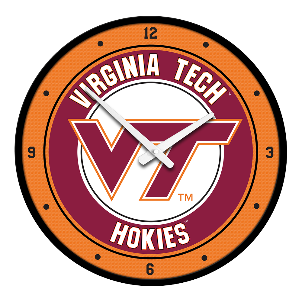 Virginia Tech Hokies Modern Disc Wall Clock