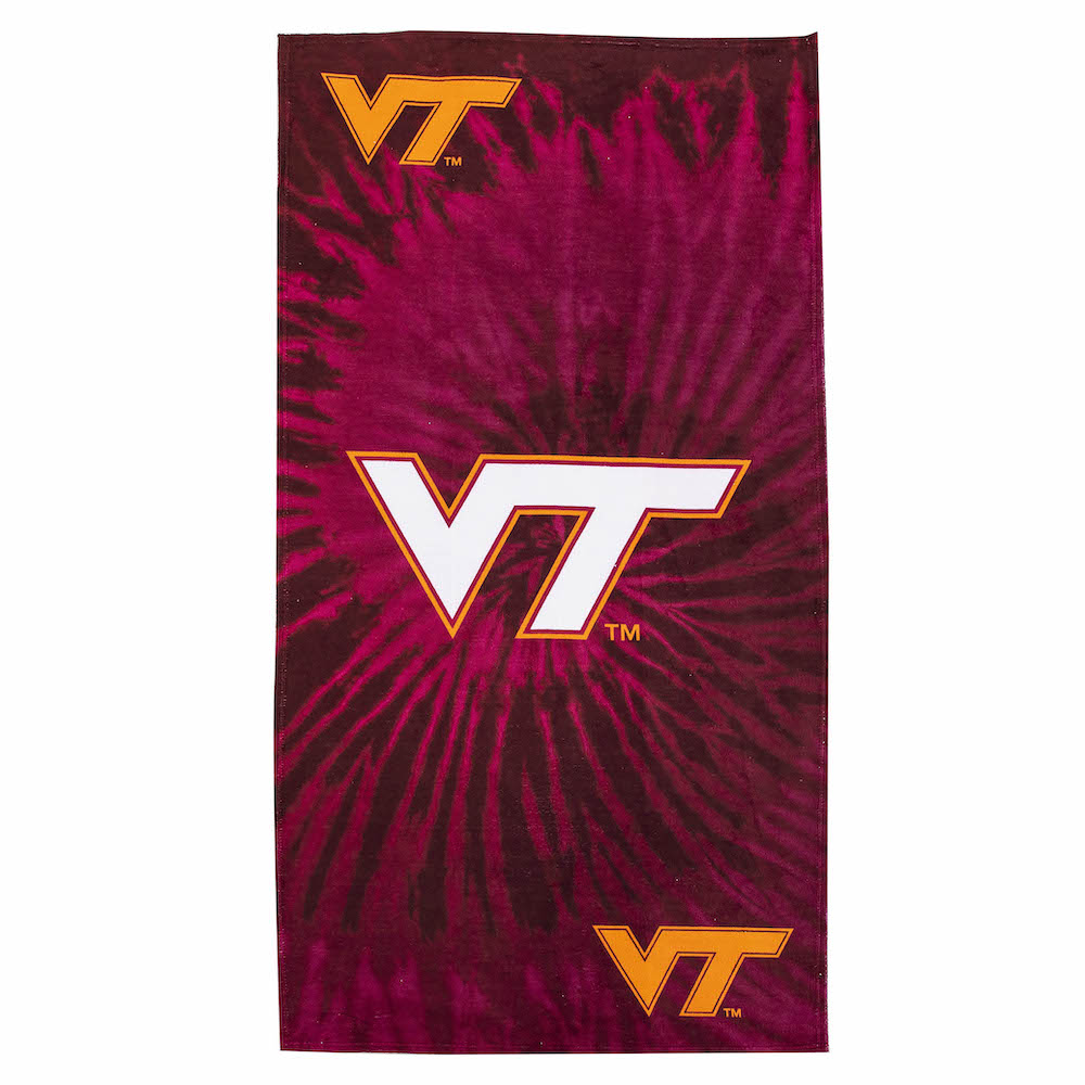 Virginia Tech Hokies Pyschedelic 30x60 Beach Towel