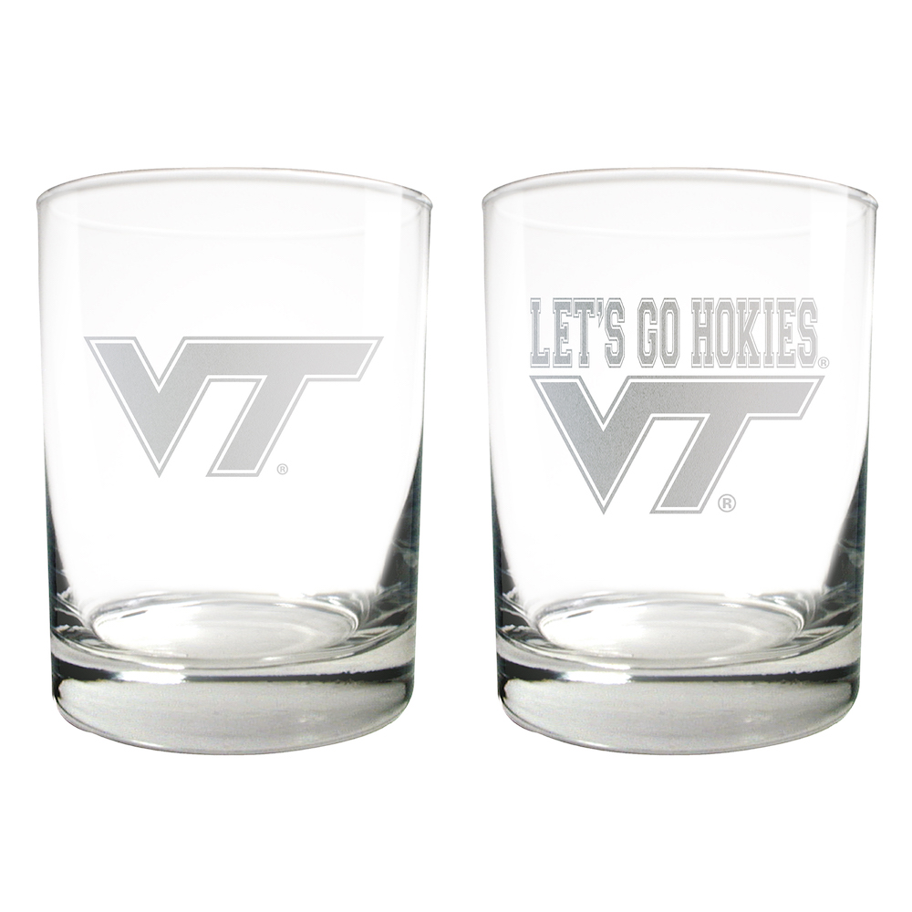 Virginia Tech Hokies 2pc Rocks Glass Set