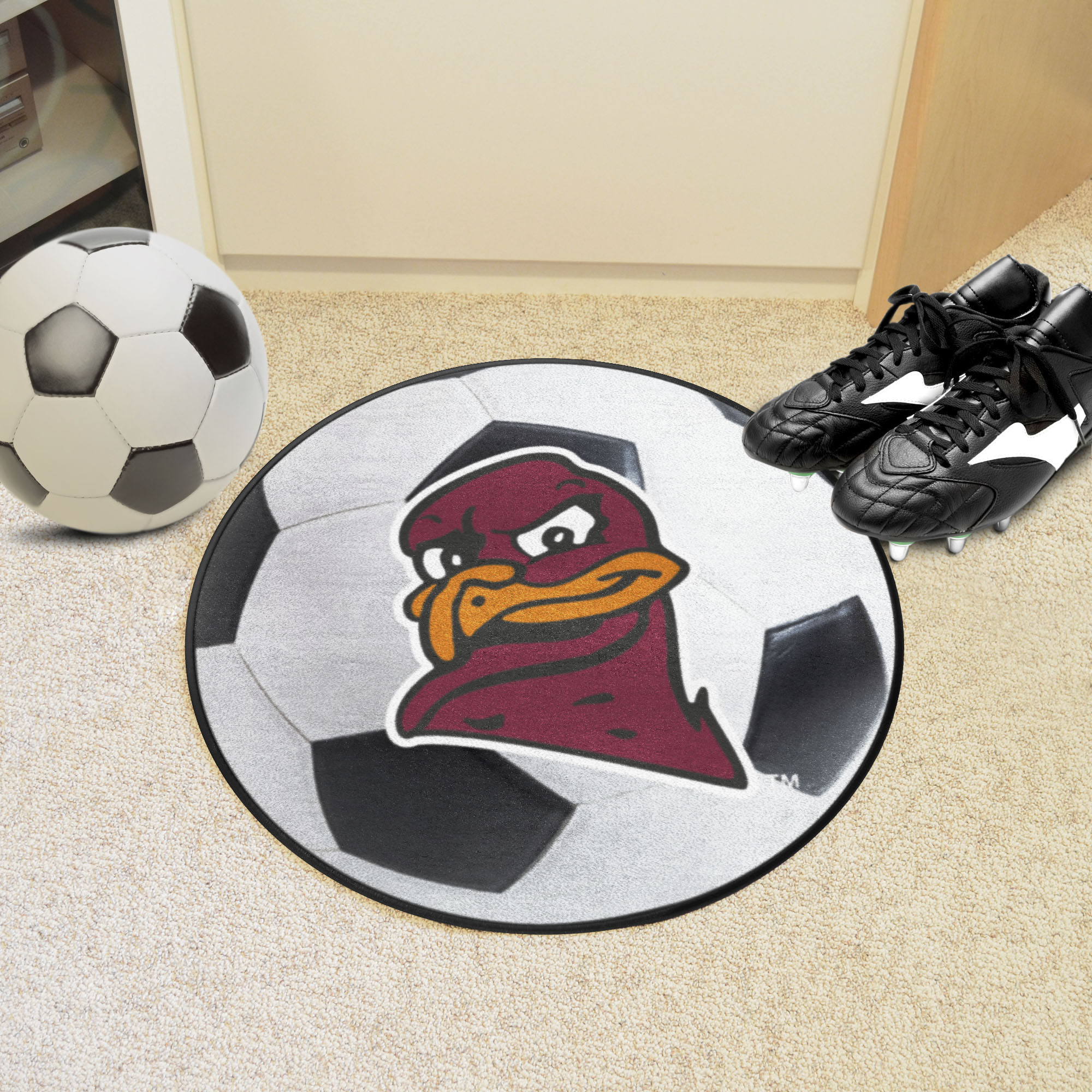 Virginia Tech Hokies SOCCER BALL Mat - Alt Logo