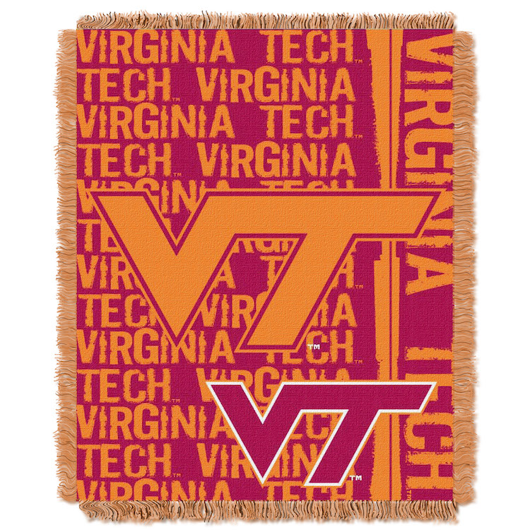 Virginia Tech Hokies Double Play Tapestry Blanket 48 x 60