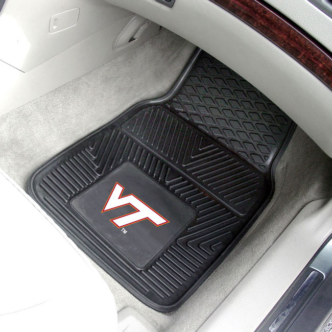 Virginia Tech Hokies Car Floor Mats 18 x 27 Heavy Duty Vinyl Pair