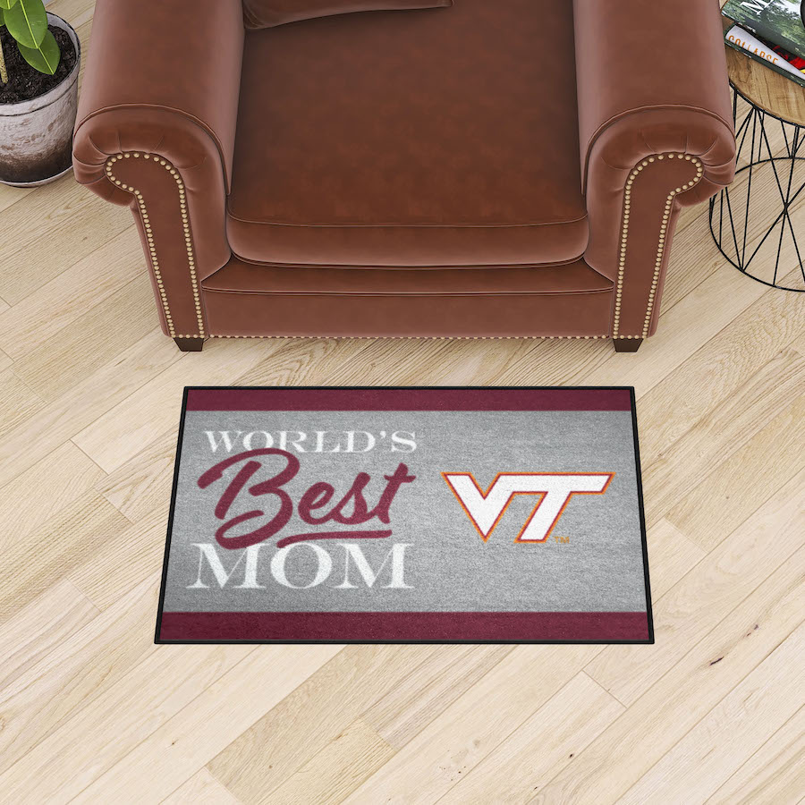 Virginia Tech Hokies 20 x 30 WORLDS BEST MOM Floor Mat