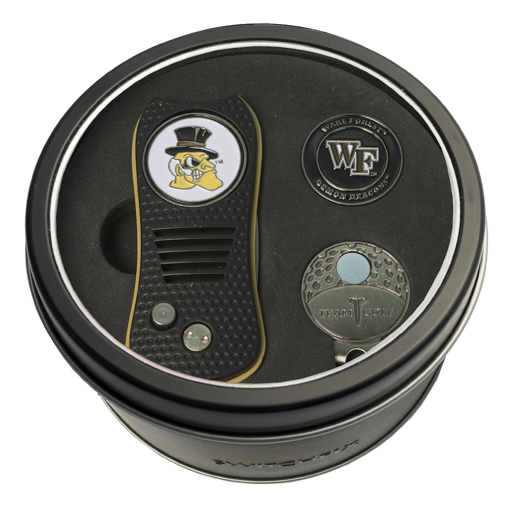 Wake Forest Demon Deacons Switchblade Divot Tool Cap Clip and Ball Marker Gift Pack