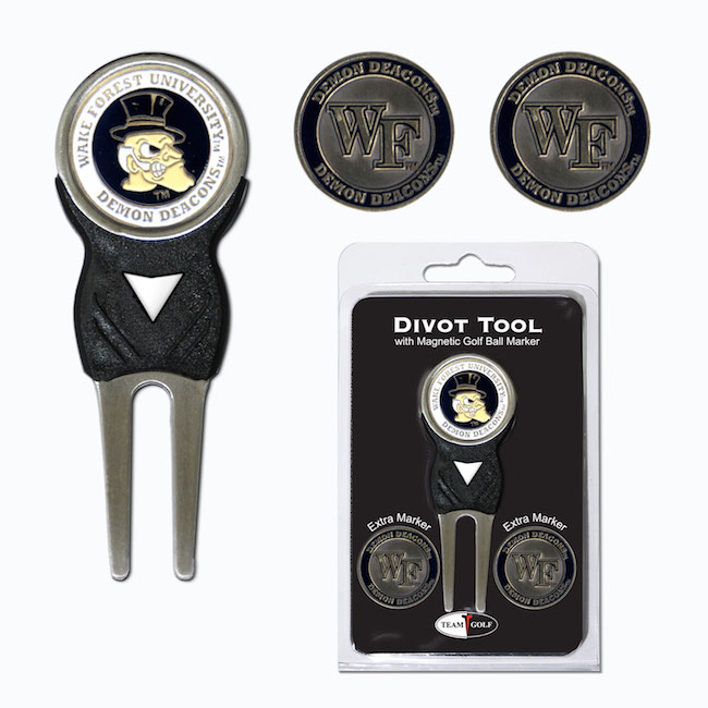 Wake Forest Demon Deacons 3 Marker Signature Divot Tool Pack