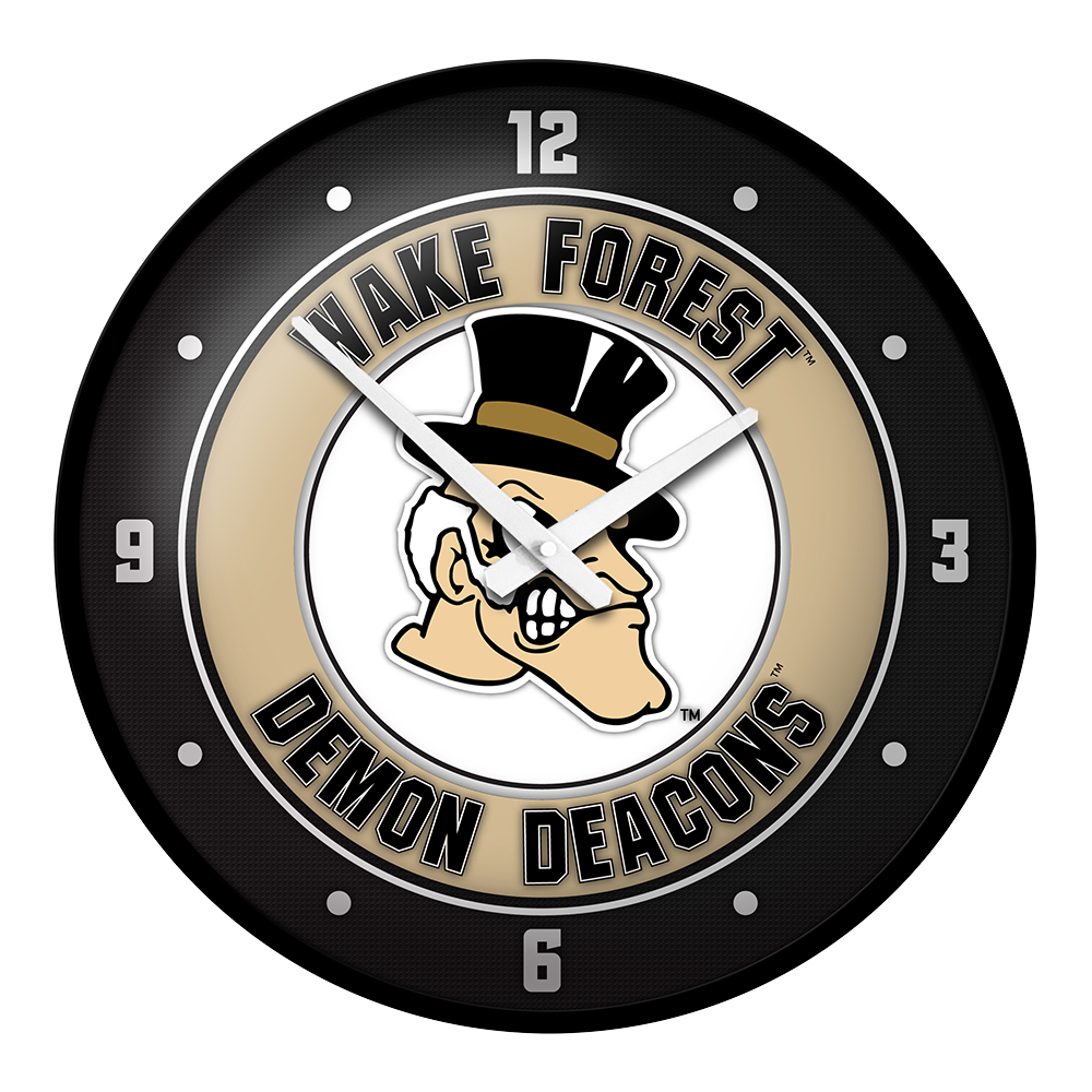 Wake Forest Demon Deacons MASCOT Modern Disc Wall Clock