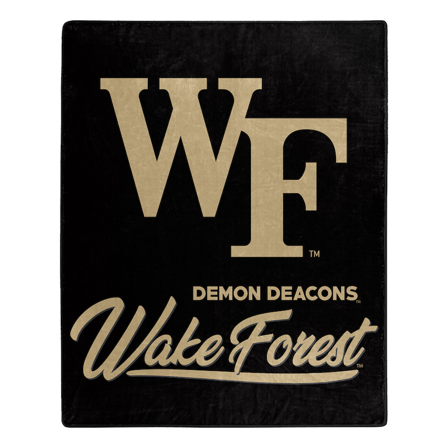 Wake Forest Demon Deacons Plush Fleece Raschel Blanket 50 x 60