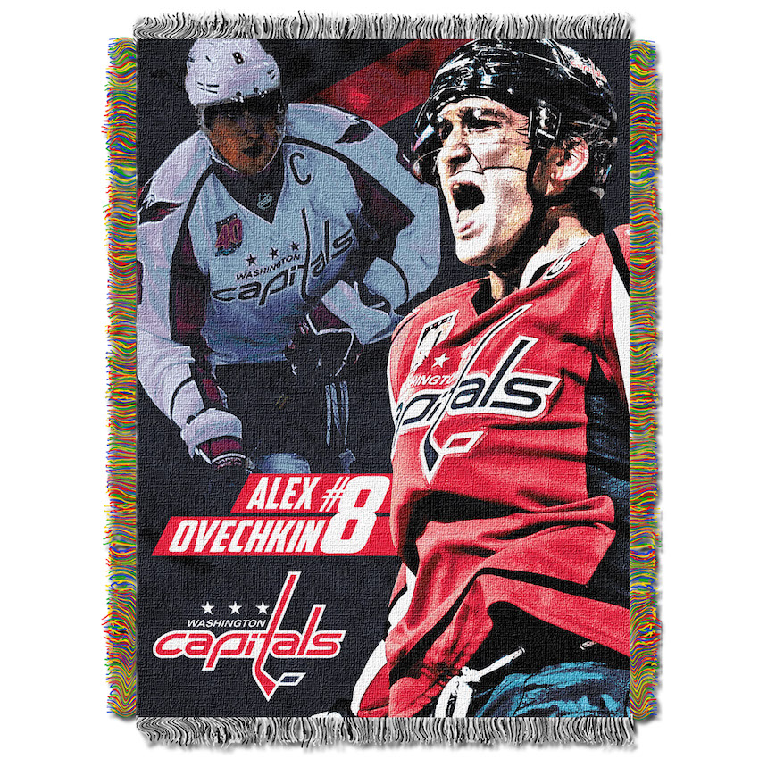 Washington Capitals Alexander Ovechkin Player Tapestry Blanket 48 x 60