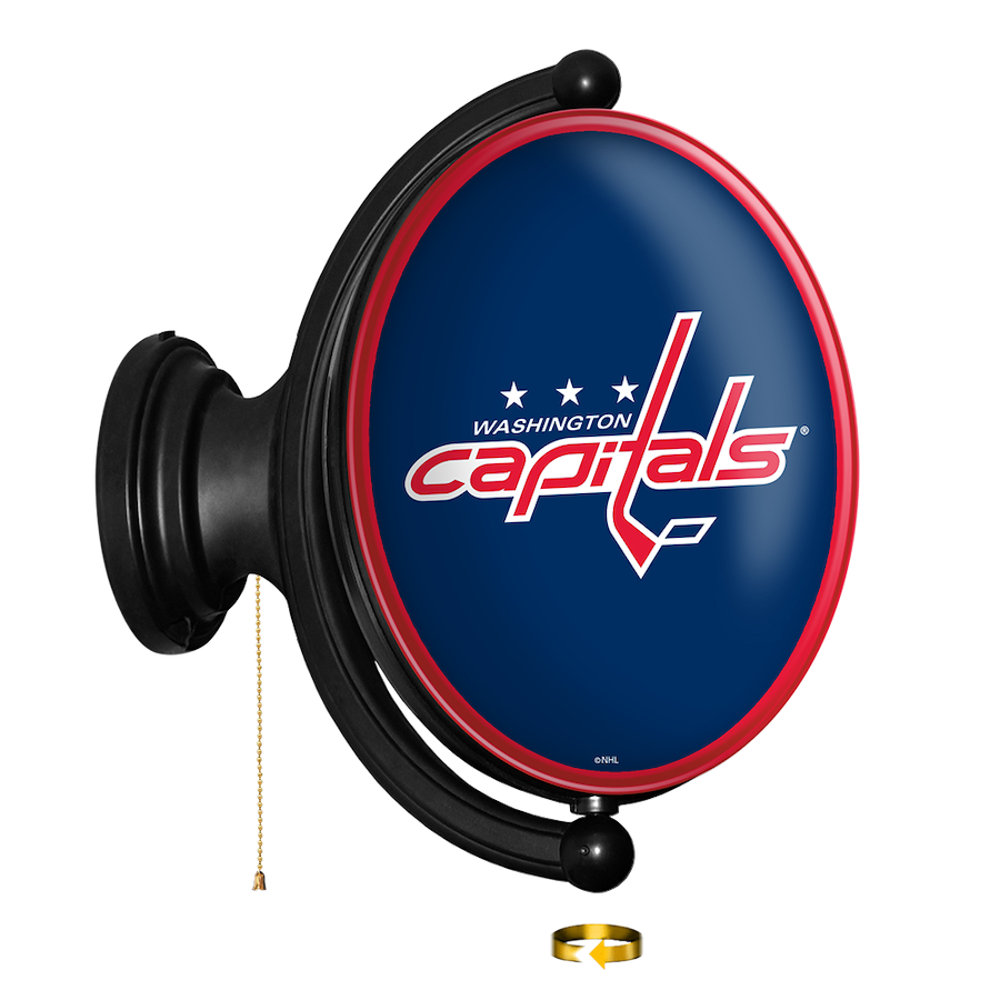 Washington Capitals LED Rotating Wall Sign ~ OVAL