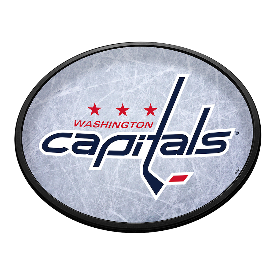 Washington Capitals Slimline Oval LED Wall Sign ~ ICE RINK