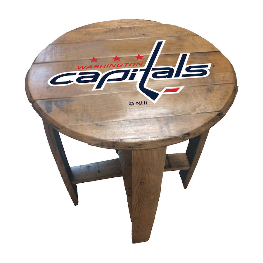 Washington Capitals Oak Barrel Table