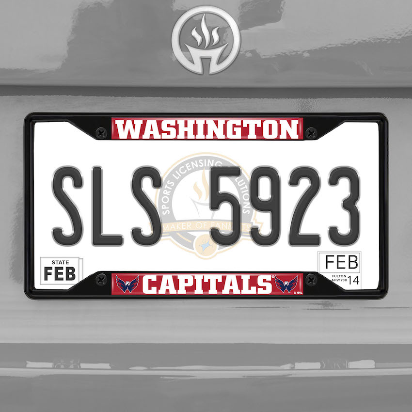 Washington Capitals Black License Plate Frame