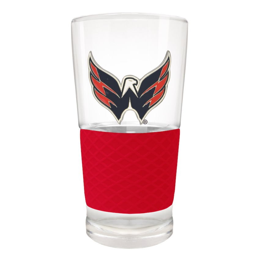 Washington Capitals 22 oz Pilsner Glass with Silicone Grip