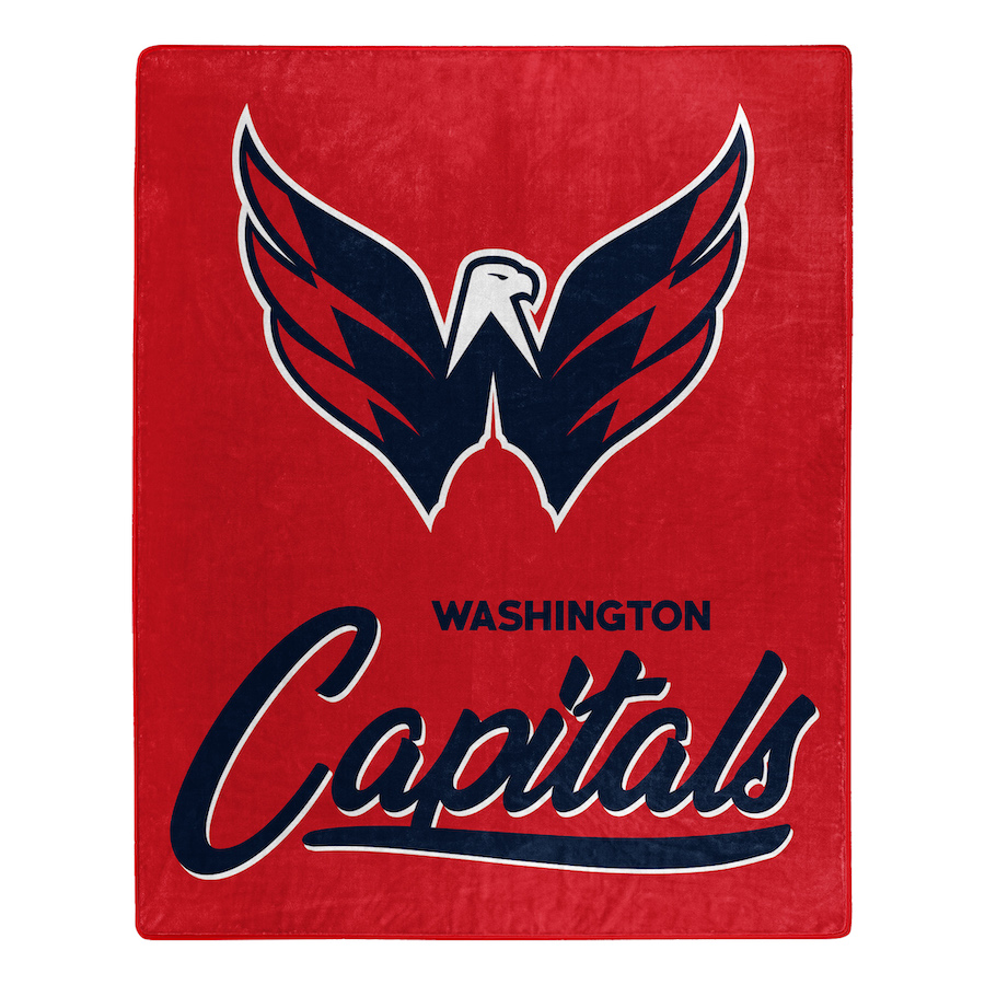 Washington Capitals Plush Fleece Raschel Blanket 50 x 60