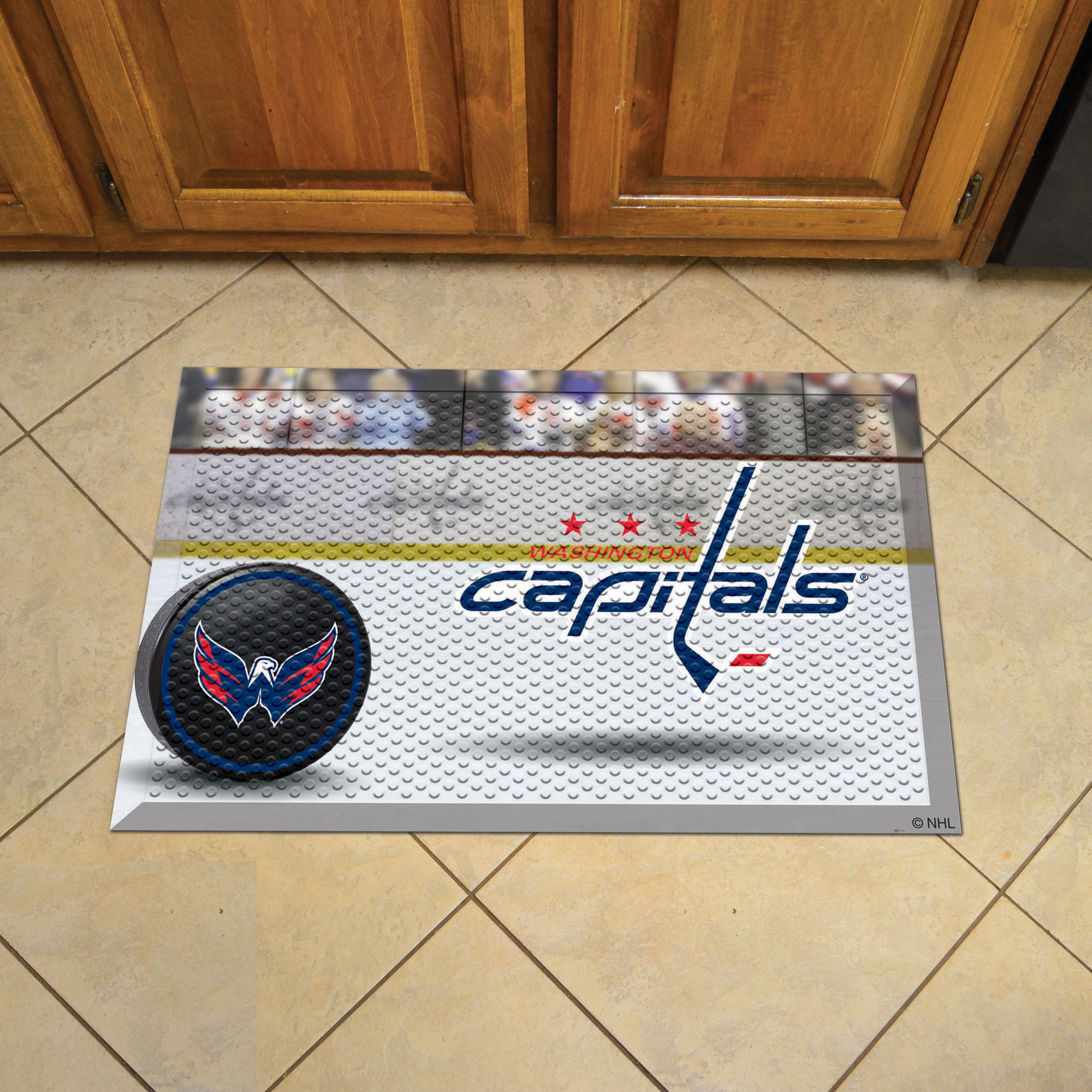 Washington Capitals Puck Style SCRAPER Door Mat