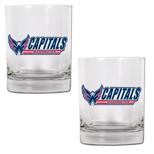 Washington Capitals NHL Logo 2pc Rocks Glass Set