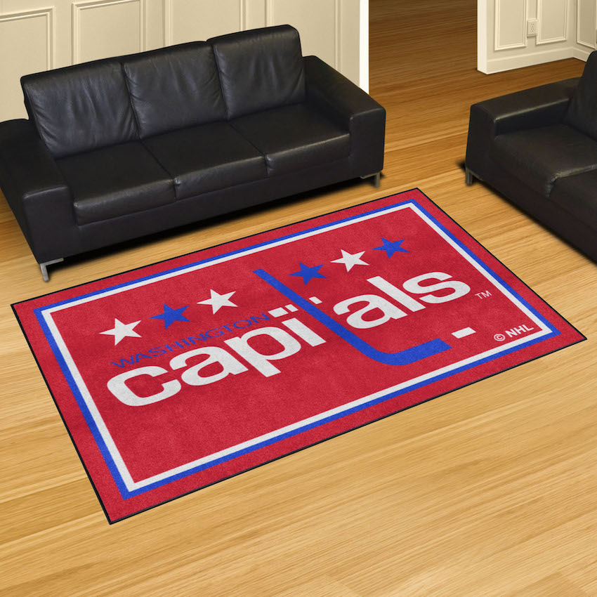 Washington Capitals Vintage 5x8 Area Rug - Throwback Logo