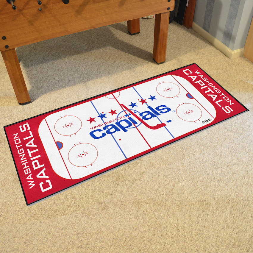 Washington Capitals Vintage 30 x 72 Hockey Rink Carpet Runner - Throwback Logo