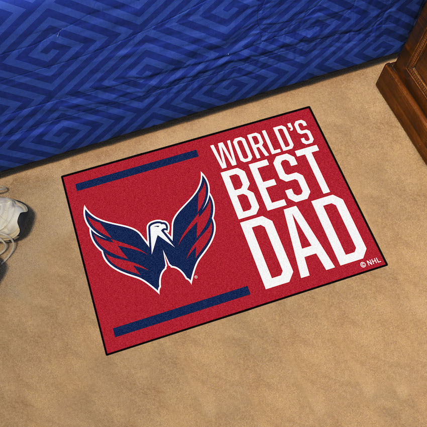 Washington Capitals 20 x 30 WORLDS BEST DAD Floor Mat