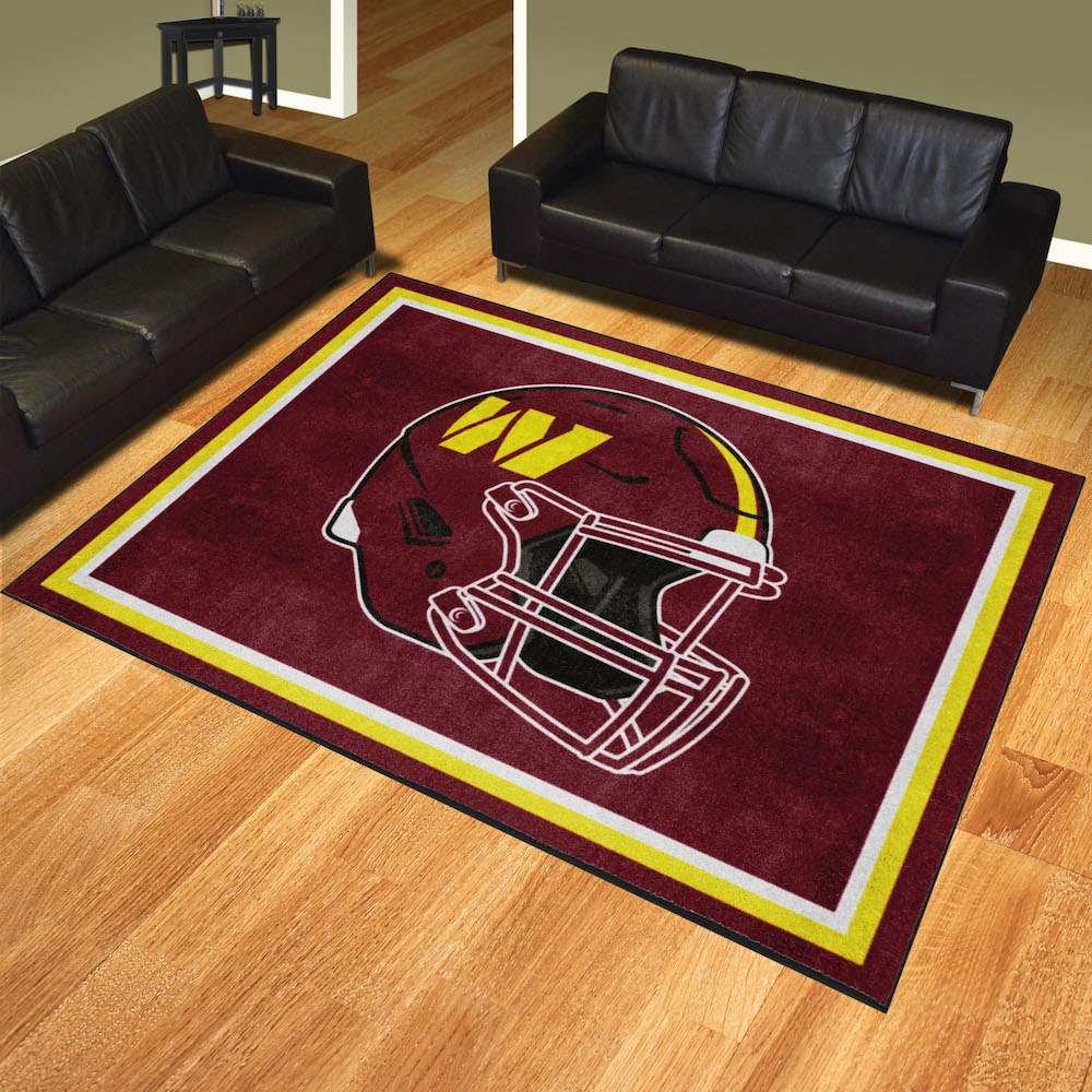 Washington Commanders Ultra Plush 8x10 Area Rug - Helmet Logo