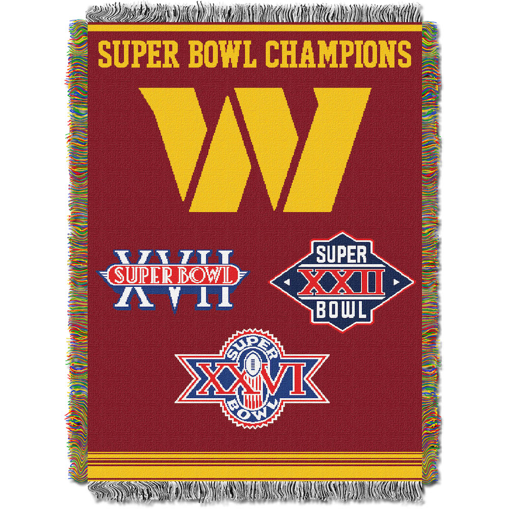 Washington Commanders Commemorative Super Bowl Tapestry Throw