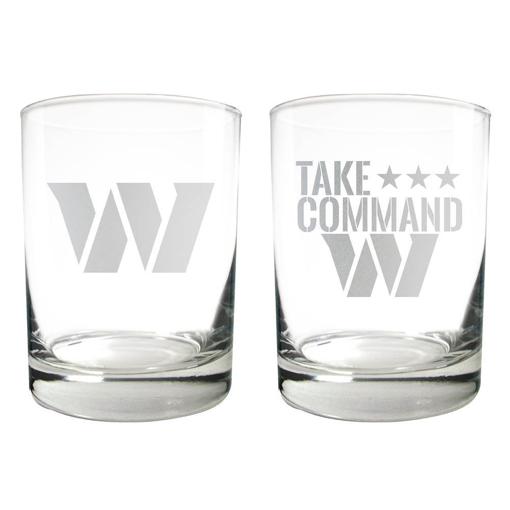 Washington Commanders 2pc Rocks Glass Set