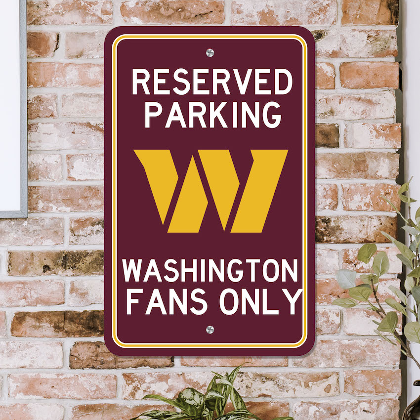 Washington Commanders RESERVED Parking Sign