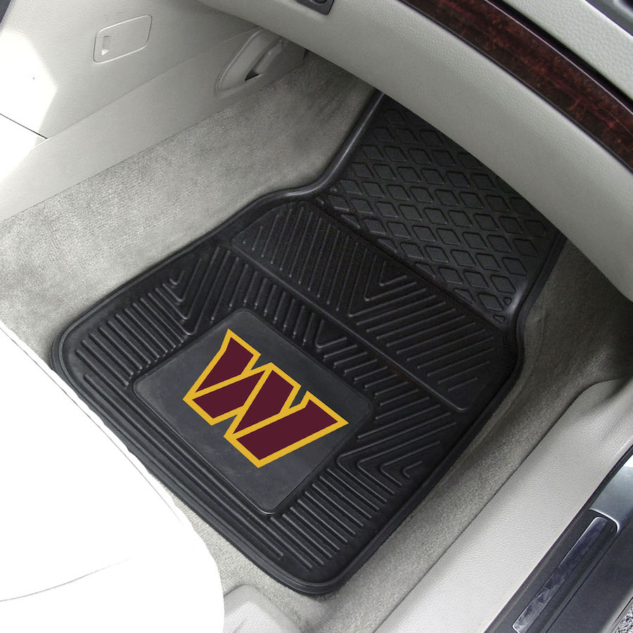 Washington Commanders Car Floor Mats 18 x 27 Heavy Duty Vinyl Pair