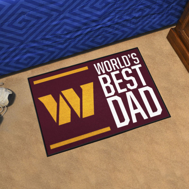 Washington Commanders 20 x 30 WORLDS BEST DAD Floor Mat