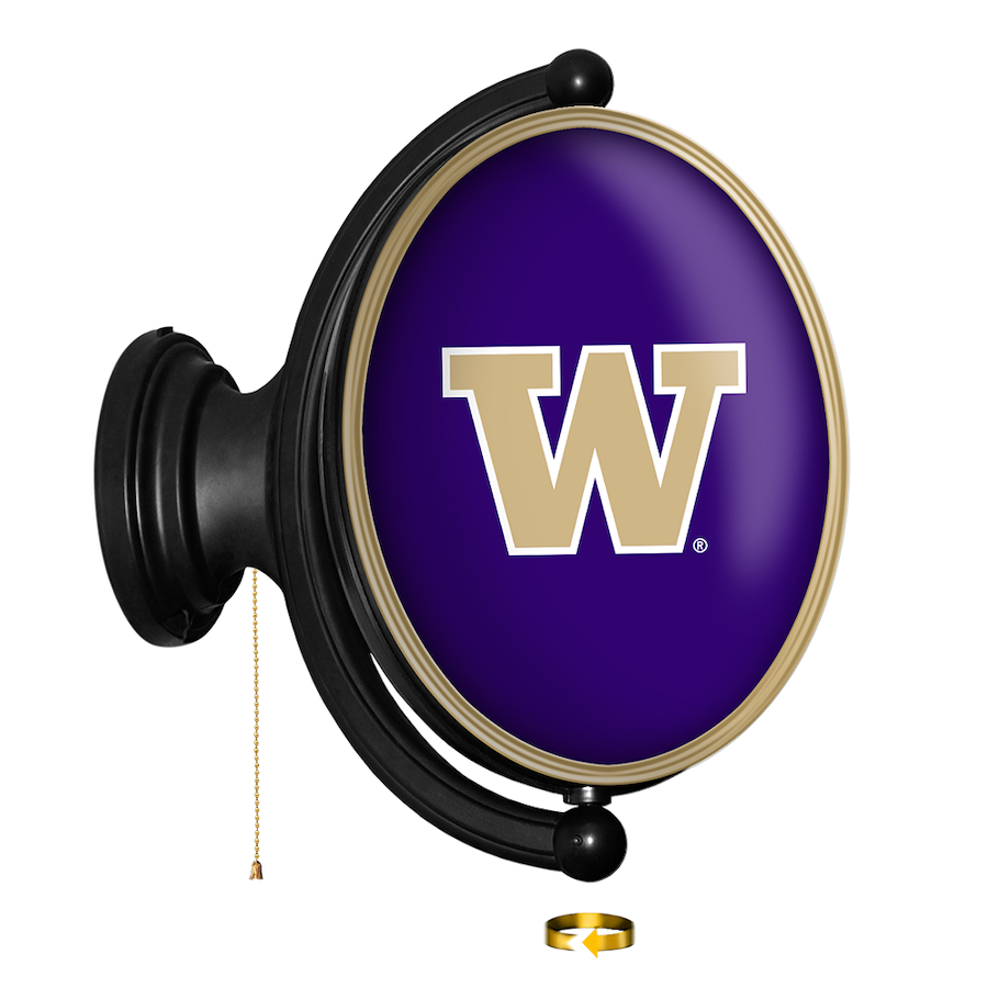 Washington Huskies LED Rotating Wall Sign ~ OVAL