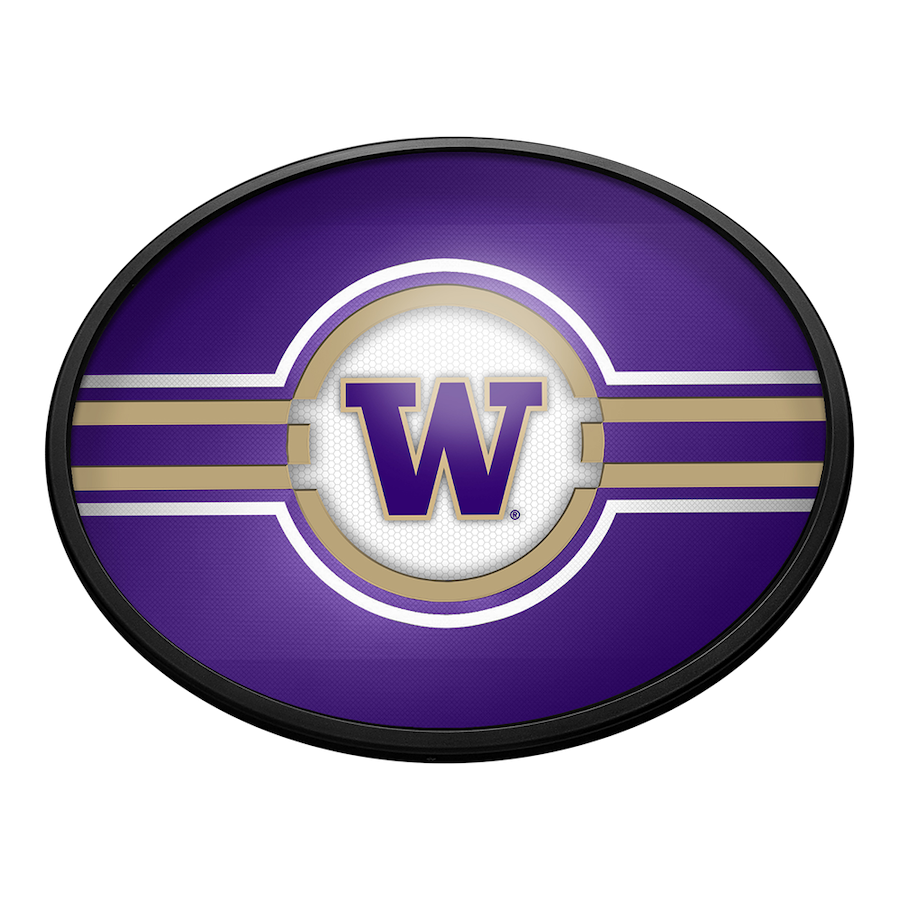 Washington Huskies Slimline LED Wall Sign ~ OVAL PRIMARY