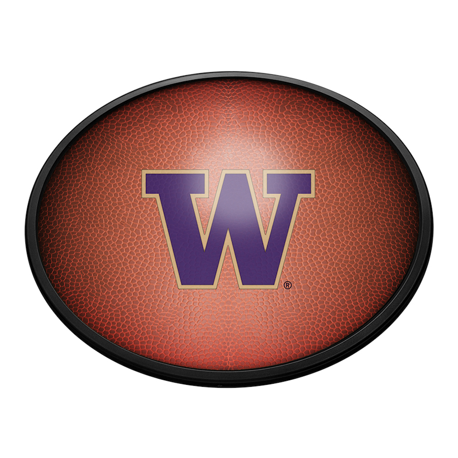 Washington Huskies PIGSKIN Slimline LED Wall Sign ~ OVAL