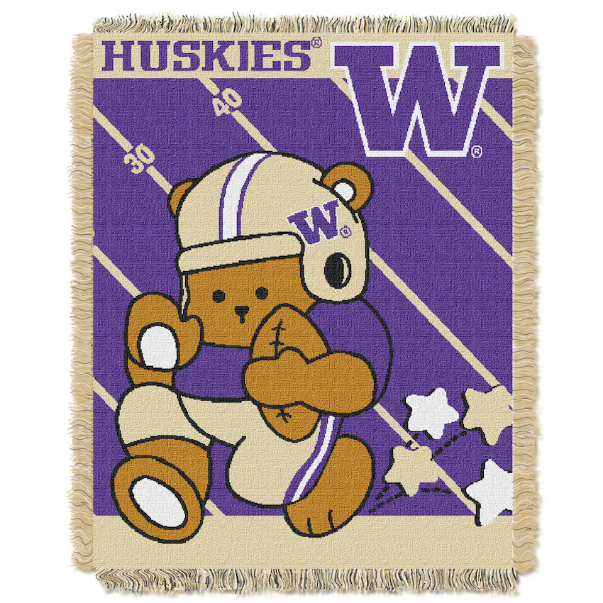 Washington Huskies Woven Baby Blanket 36 x 48