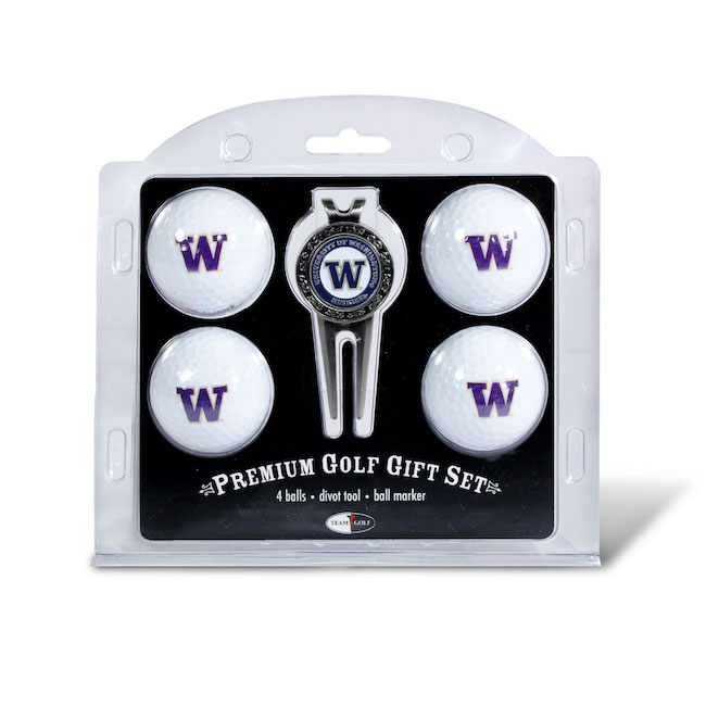 Washington Huskies 4 Golf Ball and Divot Tool Set