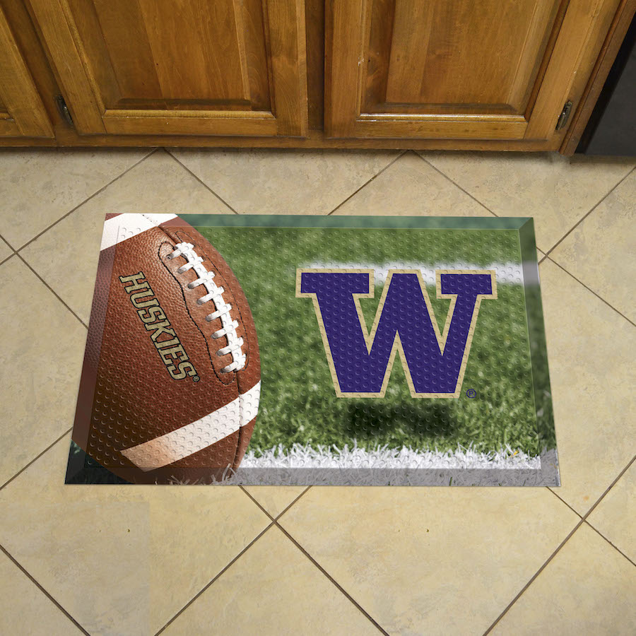 Washington Huskies Ball Style SCRAPER Door Mat