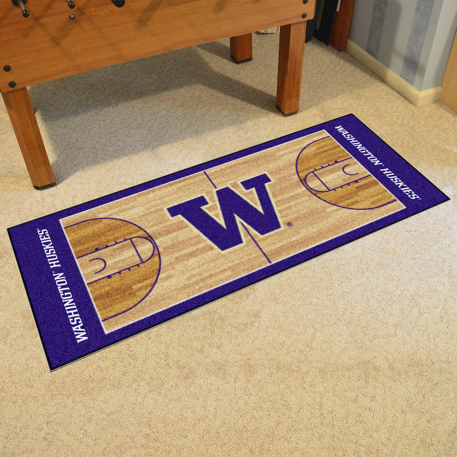 Washington Huskies 30 x 72 Basketball Court Carpet Runner