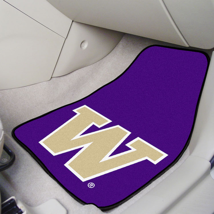 Washington Huskies Car Floor Mats 18 x 27 Carpeted-Pair