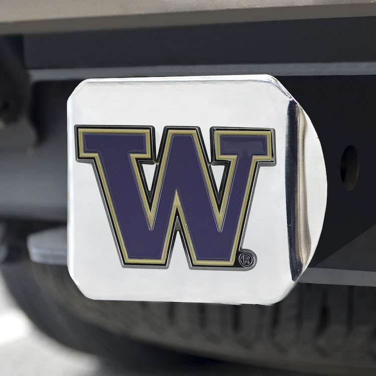 Washington Huskies Color Chrome Trailer Hitch Cover