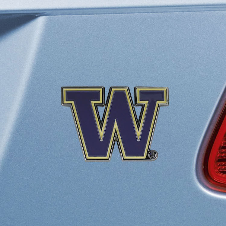 Washington Huskies Color Metal Auto Emblem