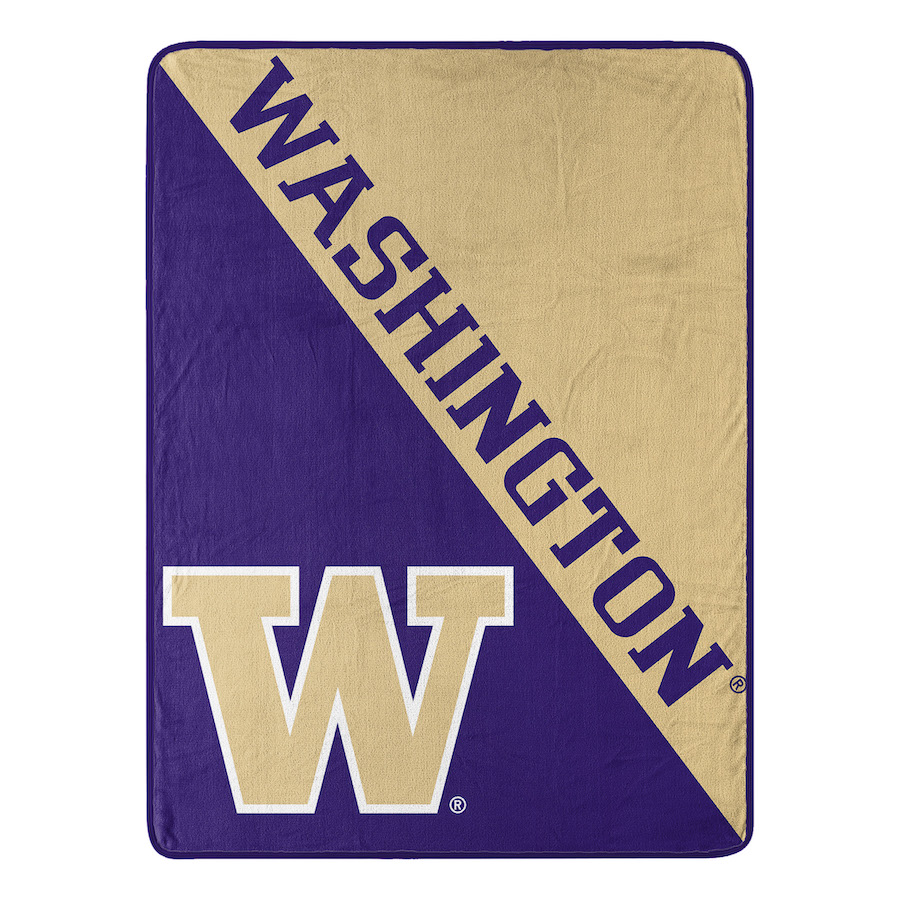 Washington Huskies Micro Raschel 50 x 60 Team Blanket