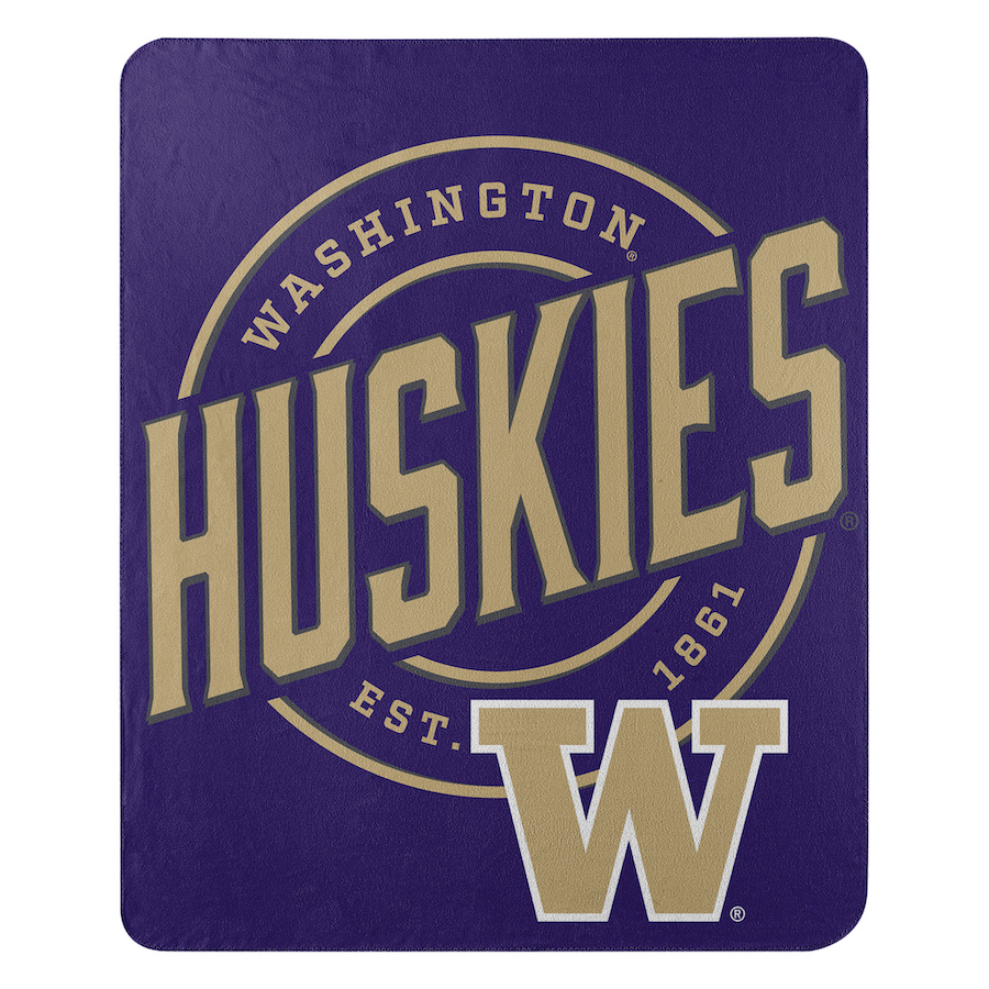 Washington Huskies Fleece Throw Blanket 50 x 60