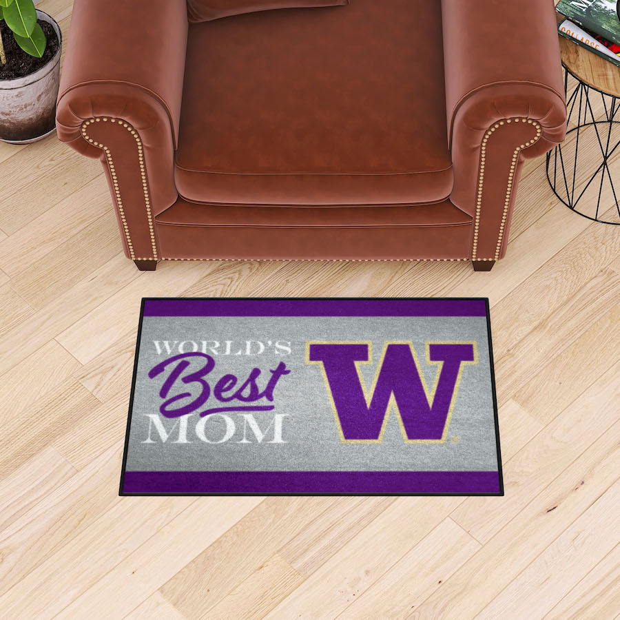 Washington Huskies 20 x 30 WORLDS BEST MOM Floor Mat