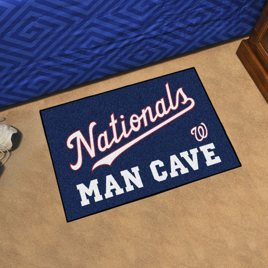 Washington Nationals ALT LOGO MAN CAVE 20 x 30 STARTER Floor Mat