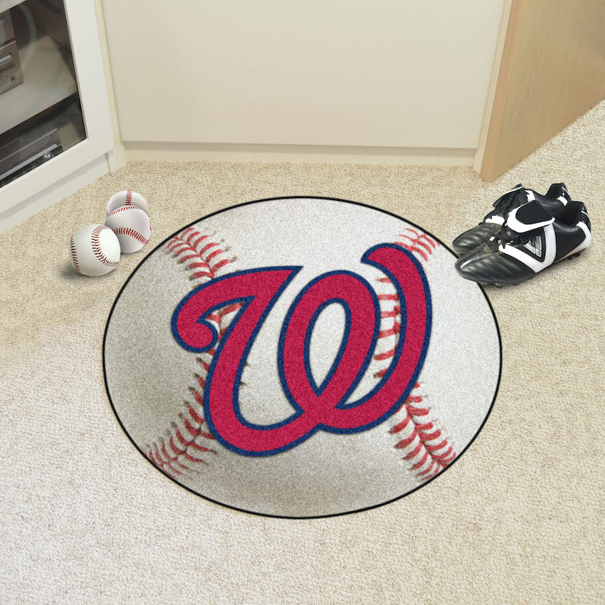 Washington Nationals Round Baseball Mat