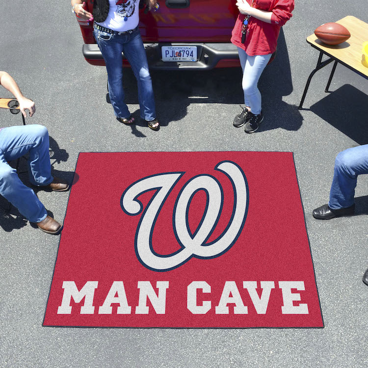 Washington Nationals MAN CAVE TAILGATER 60 x 72 Rug