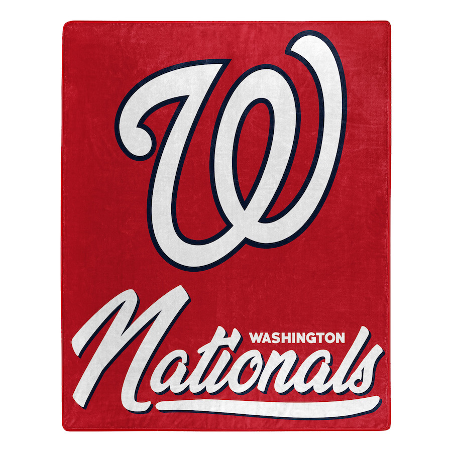 Washington Nationals Plush Fleece Raschel Blanket 50 x 60