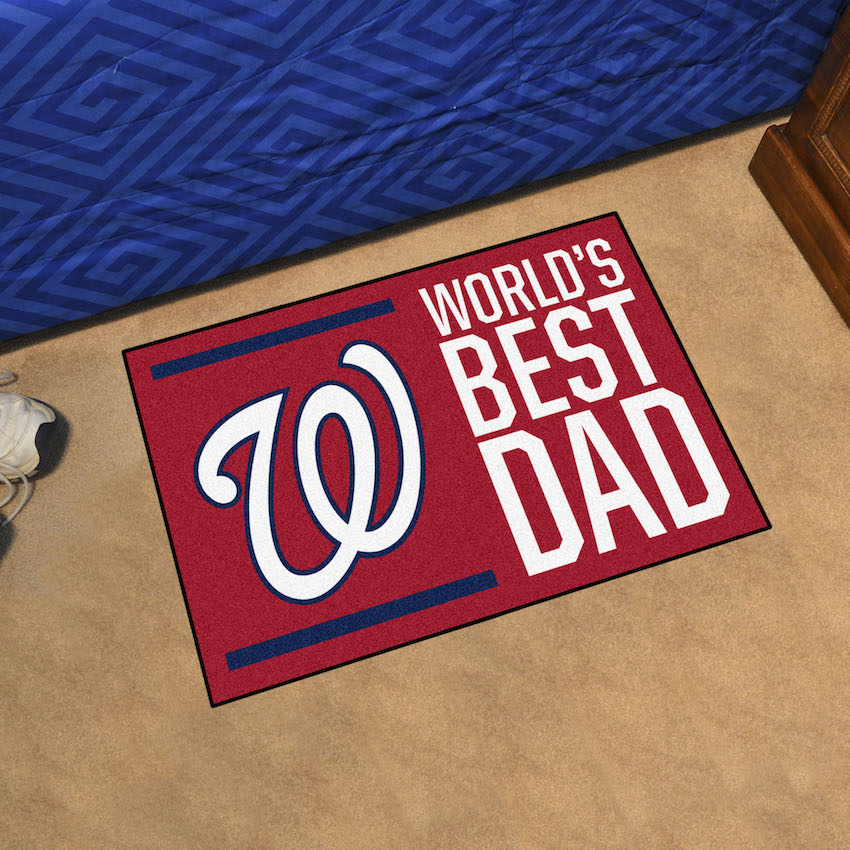 Washington Nationals 20 x 30 WORLDS BEST DAD Floor Mat