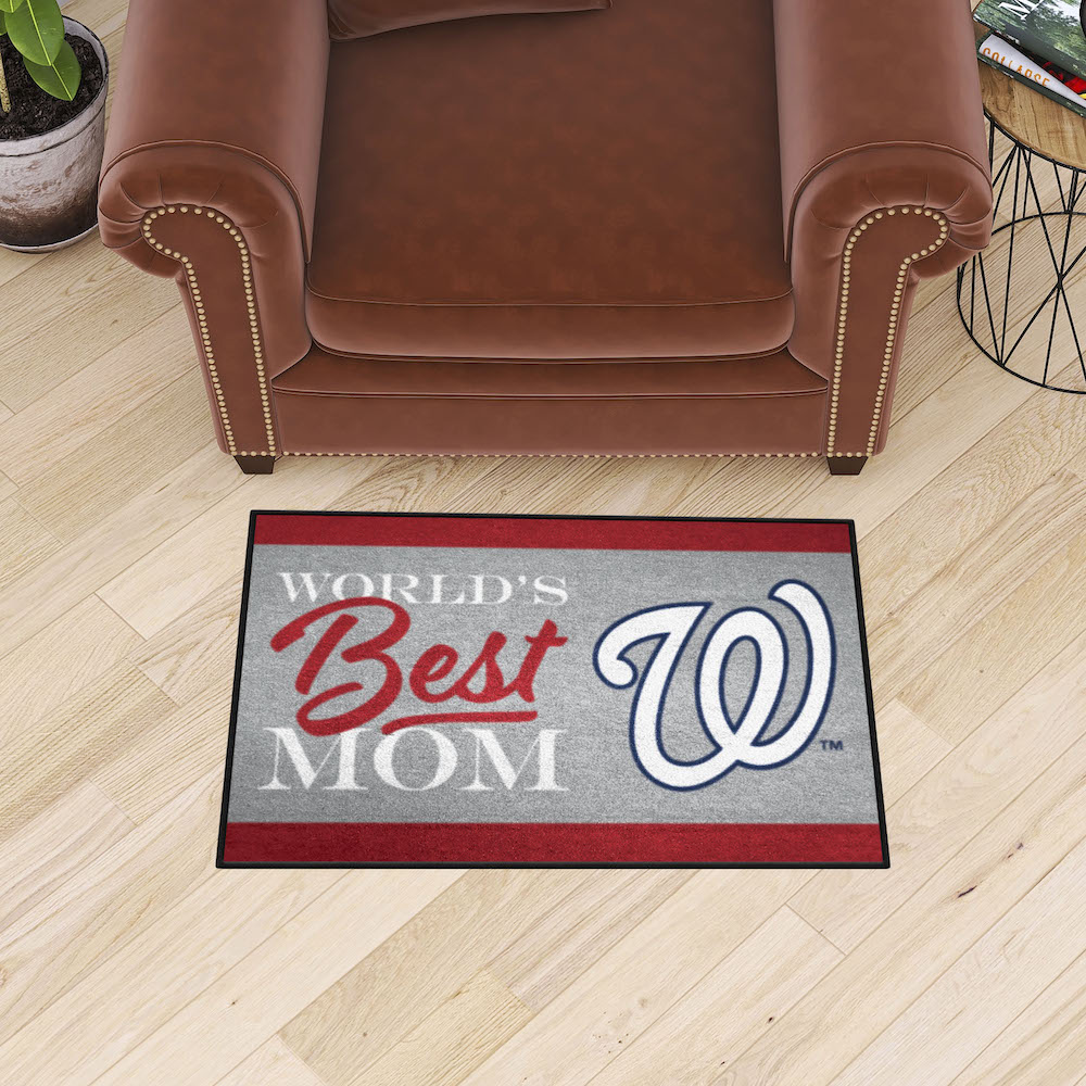 Washington Nationals 20 x 30 WORLDS BEST MOM Floor Mat