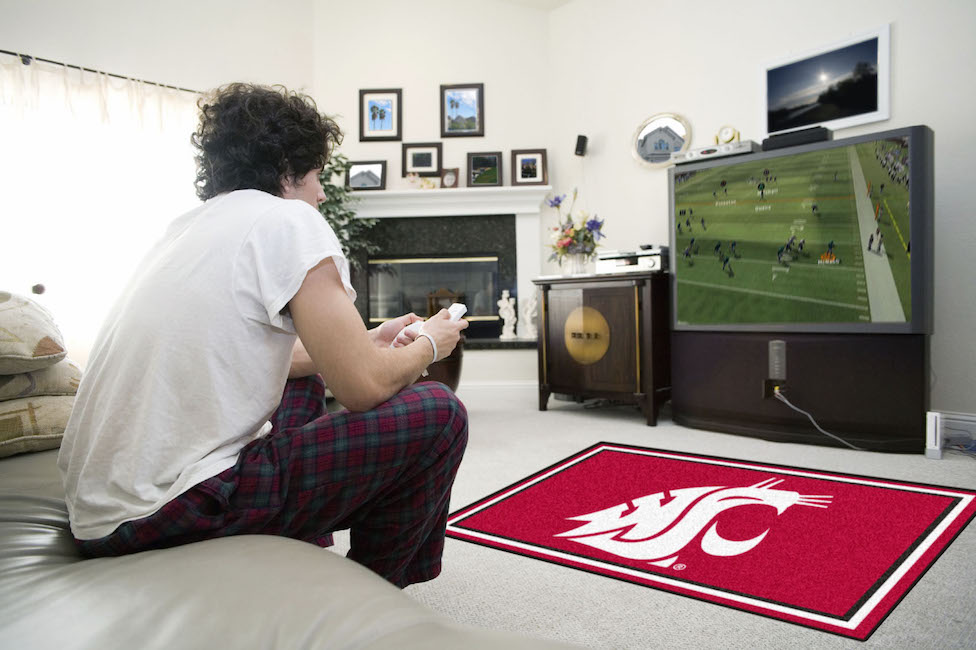 Washington State Cougars 4x6 Area Rug